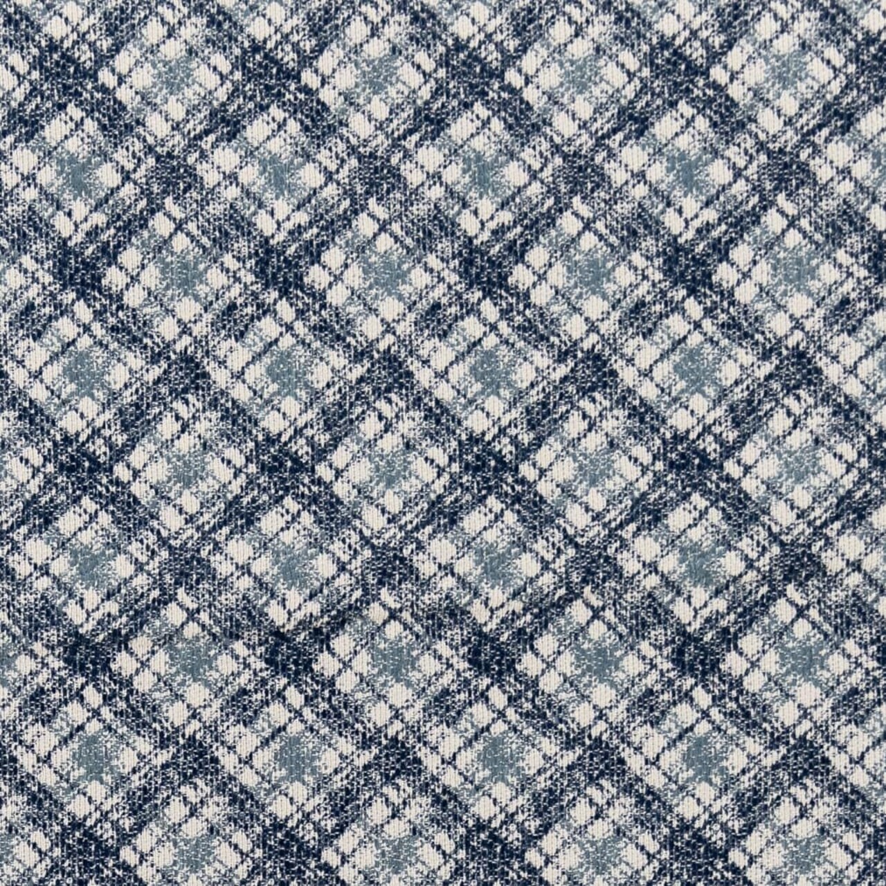 Blue Stain Resistant Performance Pet Friendly Geometric Woven Pattern Upholstery Fabric by The Yard - SKU: Allen Lake